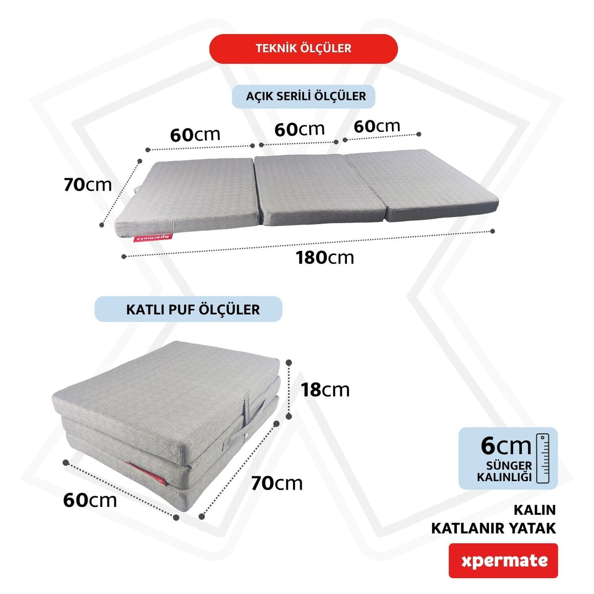 Tek Kişilik 70x180x6 cm