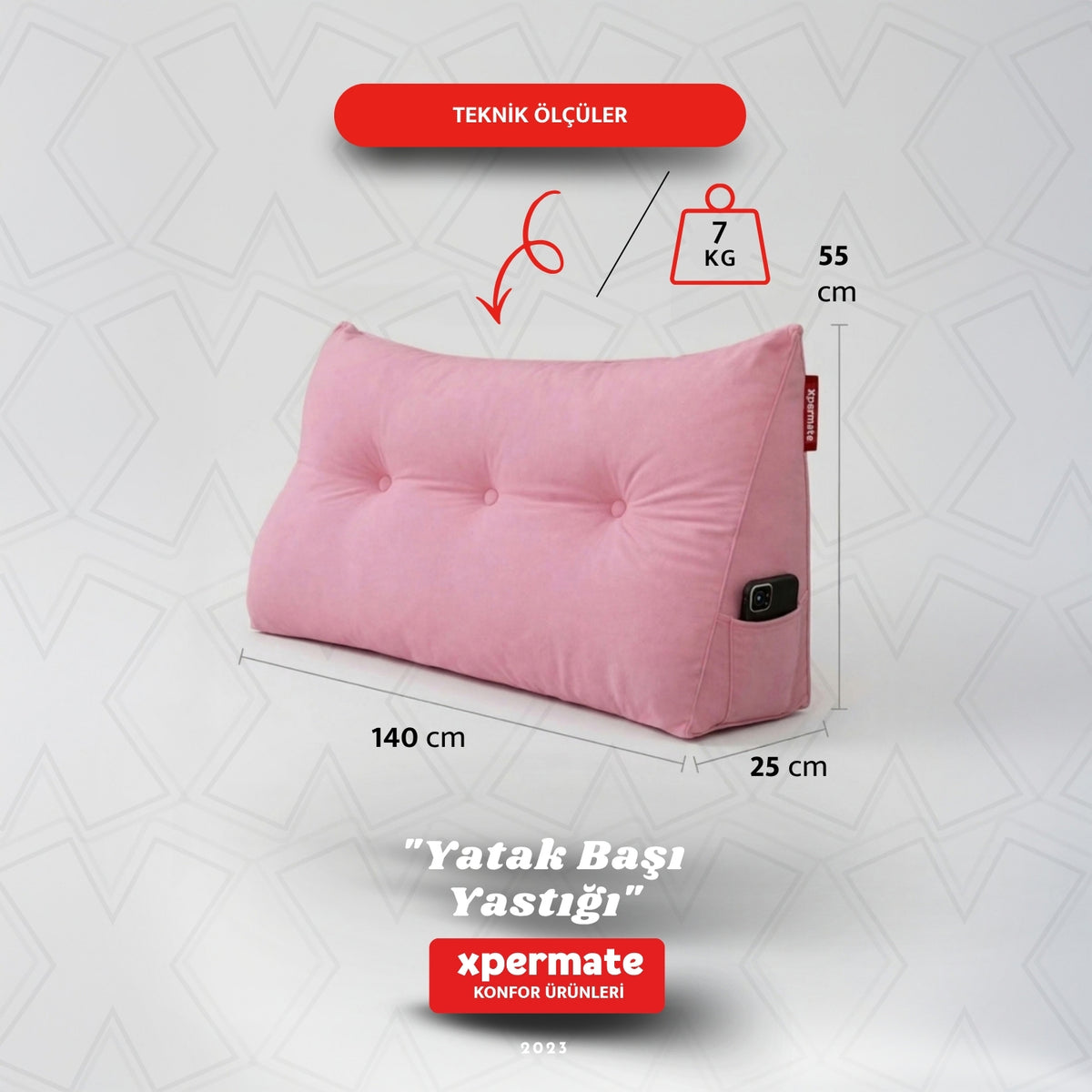 Pembe - 140x55x25 cm