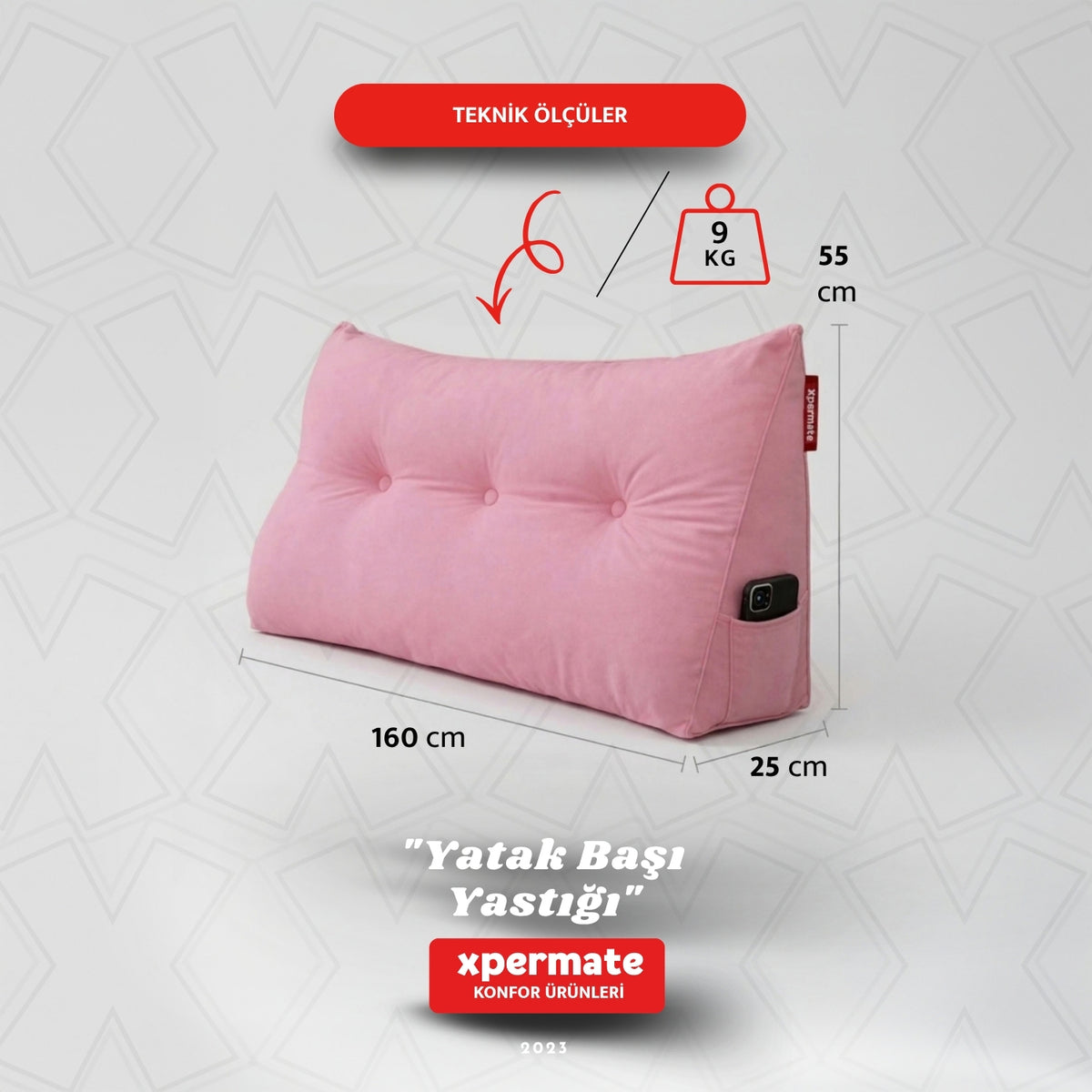Pembe - 160x55x25 cm