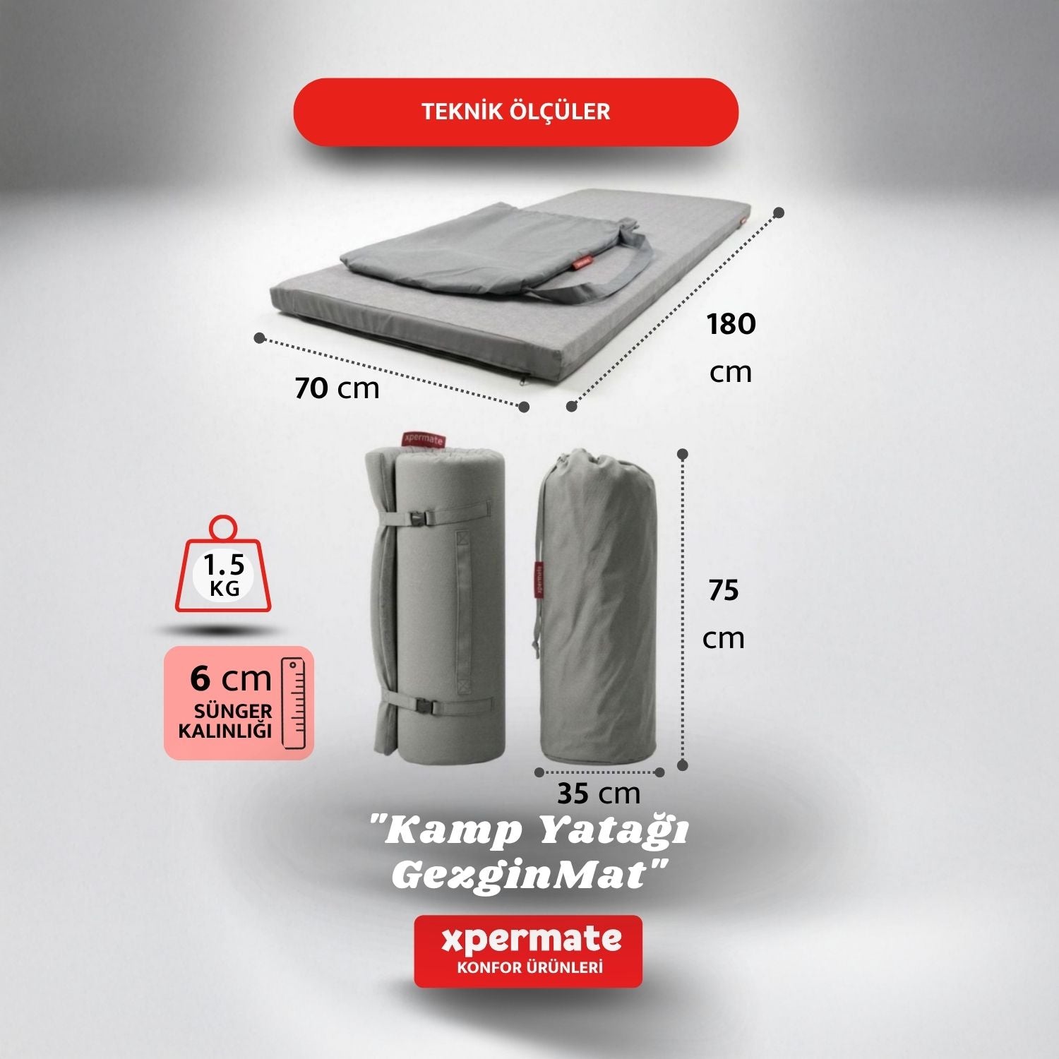 Tek Kişilik 70x180x6 cm