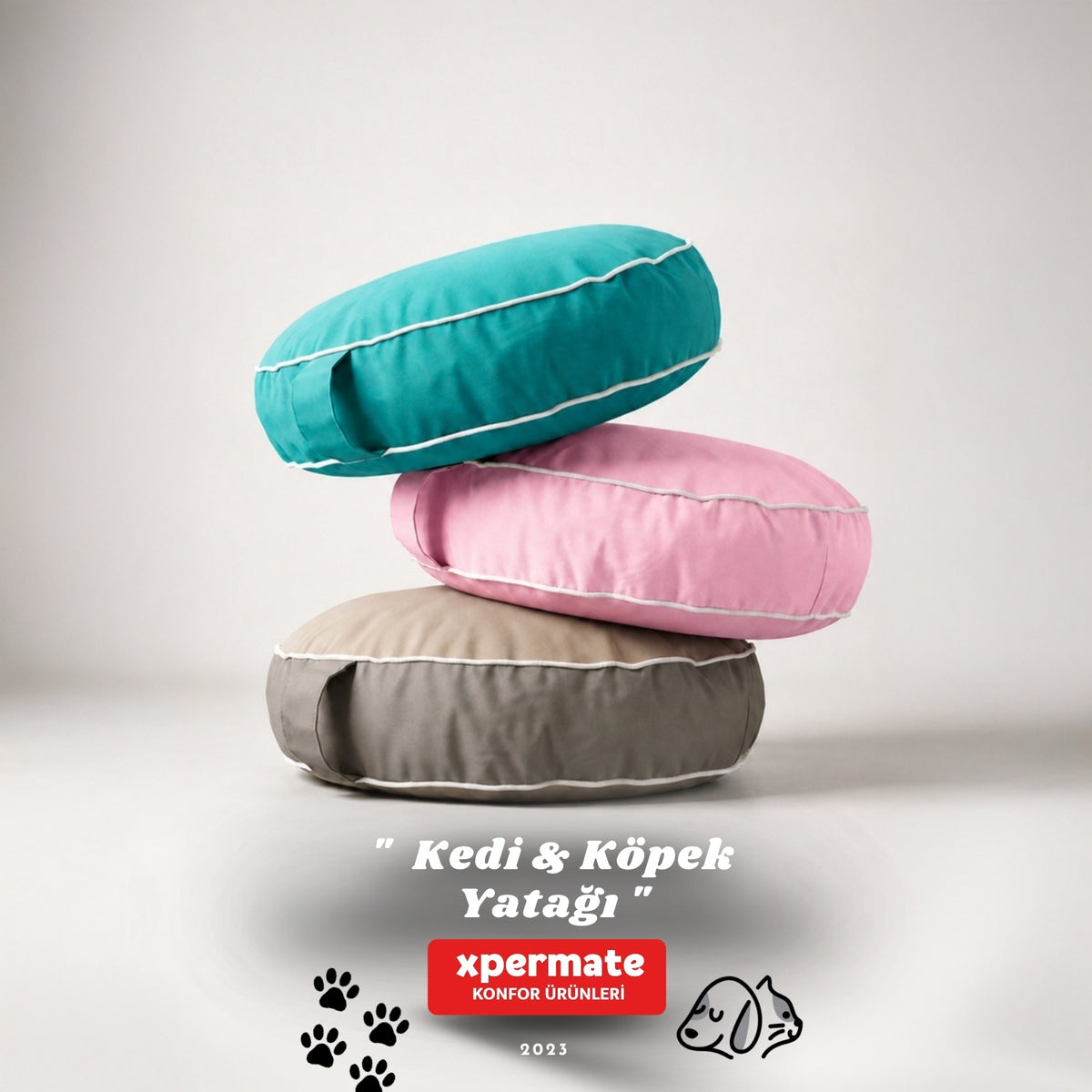 Yuvarlak Kedi ve Köpek Minderi